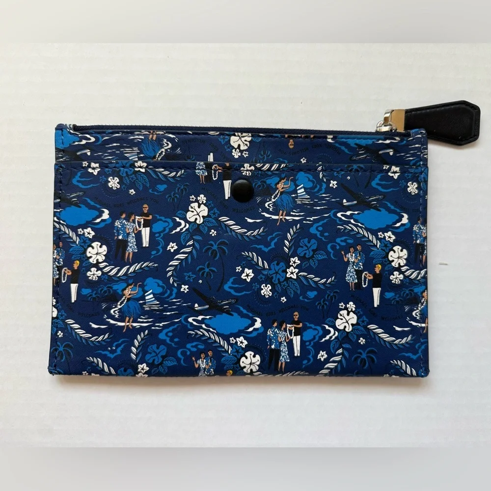 Michael Kors Prescott Tropical Welcome Print Leather pouch